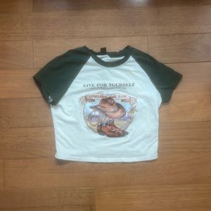 “Live for yourself” crop top